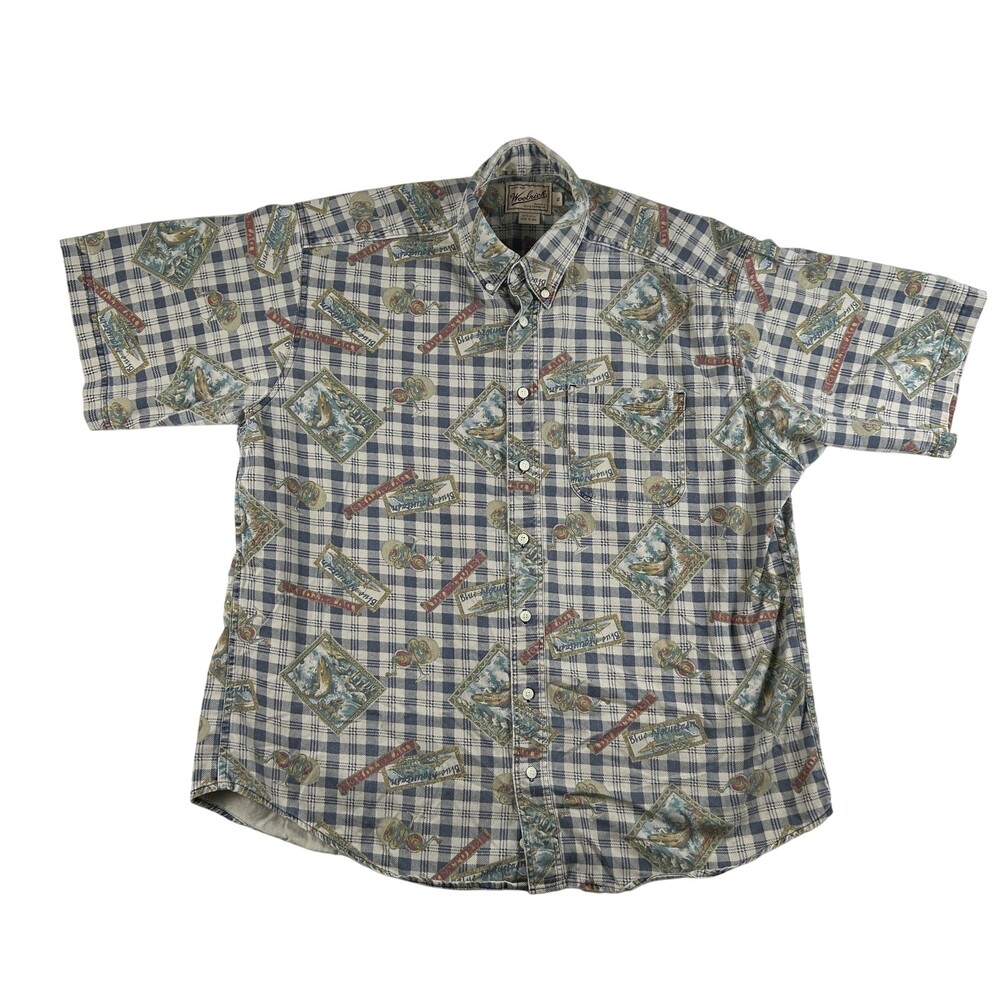 Vintage Woolrich Shirt Mens XL Plaid Fishing Outdoor Button Up USA 90s